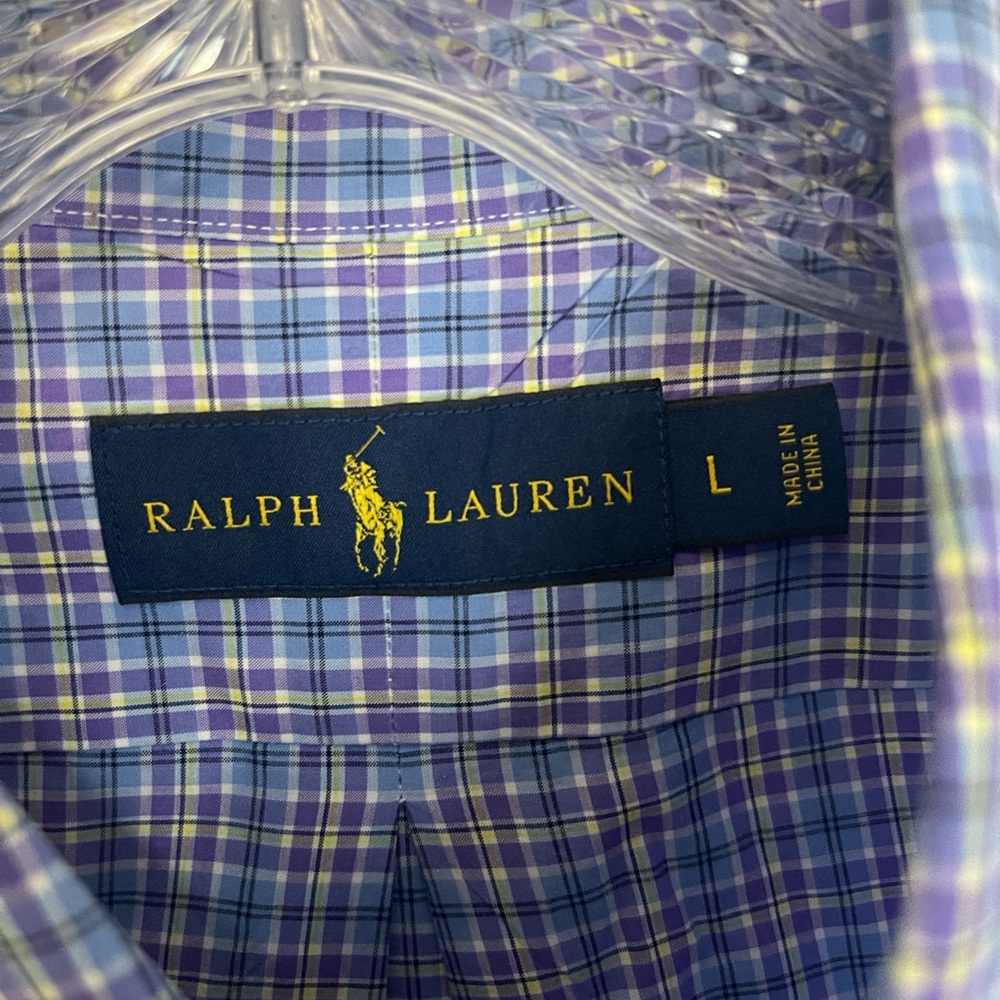 💜 Ralph Lauren Men’s Classic Fit Plaid Button-Down Shirt – Size L l Poshmark - Picture 2 of 4